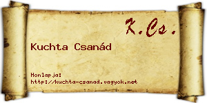 Kuchta Csanád névjegykártya